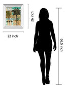 Palm III By Maeve Fitzsimons - Mirror Framed Print Wall Art - Green