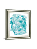 Sightseeing I By Lottie Fontaine - Framed Print Wall Art - Blue