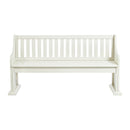 Stone - Pew Bench With Storage - White