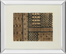 Kuba Abstract By Sue Schlabach - Mirror Framed Print Wall Art - Dark Brown