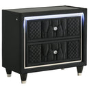 Lorient - 2-Drawer LED Nightstand With USB