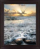 Radiant Dawn Surf - 28" x 34" Framed Wall Art