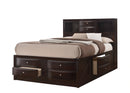 Crown Mark Emily Queen Captain's Storage Bed in Dark Cherry image