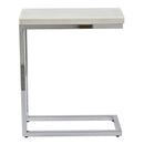 Echo - White Marble Top Chairside Table - White