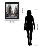 Rainy Avenue - 28" x 34" Framed Wall Art