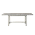 Steve Silver Canova Gray Marble Top Dining Table in Cathedral White