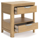 Rencott - Two Drawer Night Stand - Light Brown