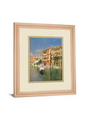 The Grand Canal, Venice By Rubens Santora - Framed Print Wall Art - Blue
