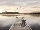 Peaceful Lake Day By Amber Sterling - Gray