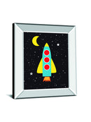 Blast Off By Ann Kelle - Mirror Framed Print Wall Art - Black