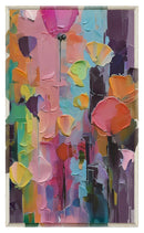 Vivid Petal Drift - 39" x 24" Framed Wall Art