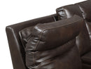 Fortuna - Recliner Console Loveseat - Dark Brown
