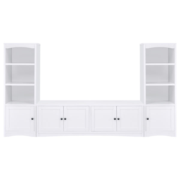 Laughlin - 3-piece Entertainment Center TV Stand - White