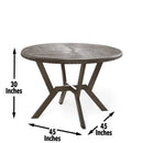Alamo - Round Dining Table - Dark Gray