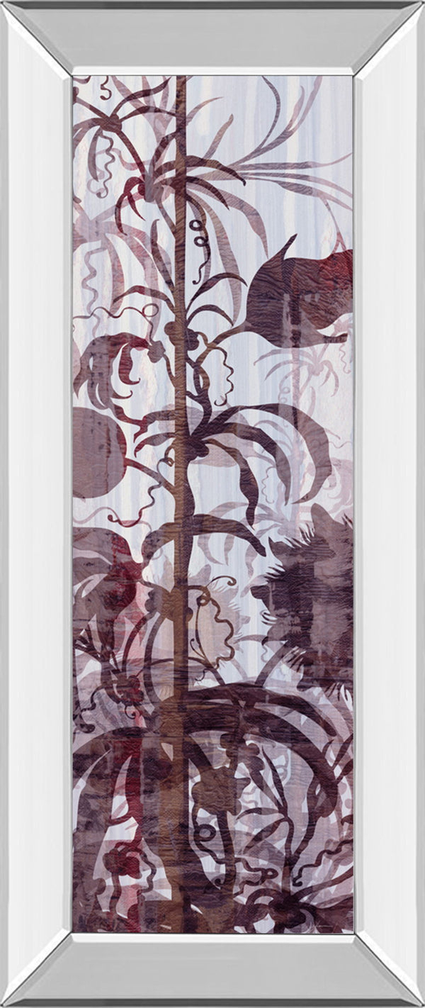 Climbers I By James Burghardt - Mirror Framed Print Wall Art - Purple