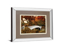 Bow Bridge By Tom Reeves - Mirror Framed Print Wall Art - White