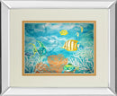 Under The Sea By Julie Derice - Mirror Framed Print Wall Art - Blue