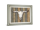 Cow Skull Il By Marla Rae Framed Print Wall Art - Dark Brown