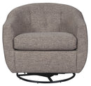 Upshur - Swivel Glider Accent Chair - Taupe