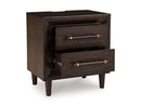 Dantenton - Two Drawer Night Stand - Merlot