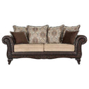 Elmbrook - Upholstered Rolled Arm Sofa - Brown