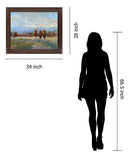 Vivid Meadow Dreamscape - 28" x 34" Framed Wall Art