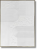 Pristine Linear Relief - 35" x 47" Framed Wall Art