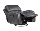 Steve Silver Keily Manual Swivel Glider Recliner in Dove Grey