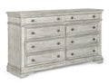 Steve Silver Highland Park 8 Drawer Dresser in Cathedral White