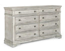 Steve Silver Highland Park 8 Drawer Dresser in Cathedral White