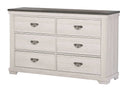 Crown Mark Furniture Leighton 6 Drawer Dresser in White image