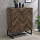Carolyn 2-door Accent Cabinet Rustic Oak and Gunmetal - Austin's Furniture Depot (Austin,TX)