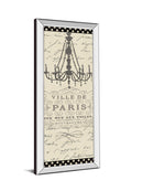 French Couture Panel I By Emily Adams - Mirrored Frame Wall Art - Beige