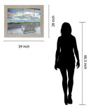 Seaside Swing Serenity - 28" x 34" Framed Wall Art