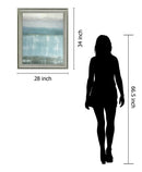 Misty Blue Reflections - 28" x 34" Framed Wall Art
