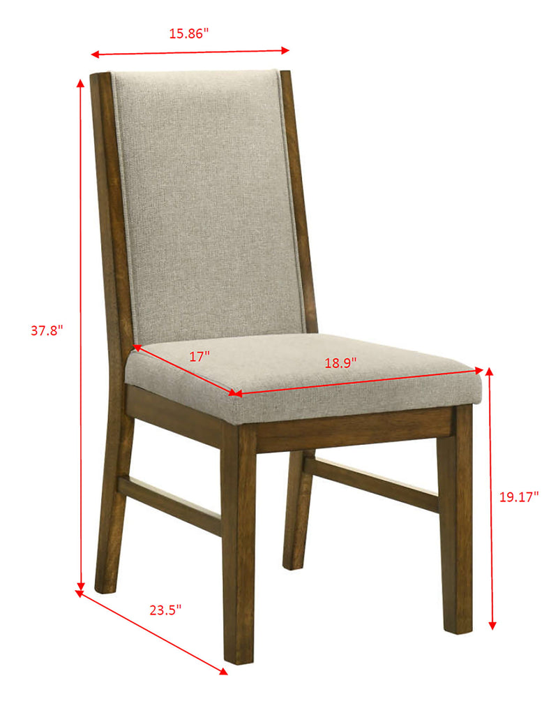 Hollister - Side Chair (Set of 2) - Gray / Dark Brown