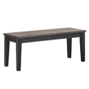 Steve Silver Raven Noir Bench in Two Tone Ebony and Driftwood