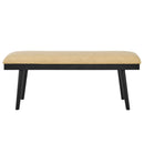 Vida - PU Dining Bench - Sand / Black