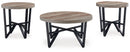 Deanlee - Occasional Table Set (Set of 3) - Grayish Brown / Black
