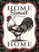 Home Sweet Home Rooster By Elizabeth Tyndall (Framed) - White