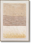 Golden Texture Harmony - 28" x 40" Framed Wall Art