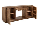 1 Drawer & 2 Door, TV Stand with Electric Fireplace Insert