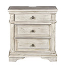 Steve Silver Highland Park 3 Drawer Nightstand in Cathedral White
