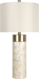 "Luminous Shell" Shell And Metal Table Lamp (Set of 2) - Natural Shell / Soft Gold