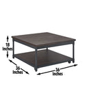 Prescott - Lift-Top Square Cocktail Table - Brown