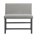 Seneca - Counter 3 Piece Corner Fabric Bench - Gray