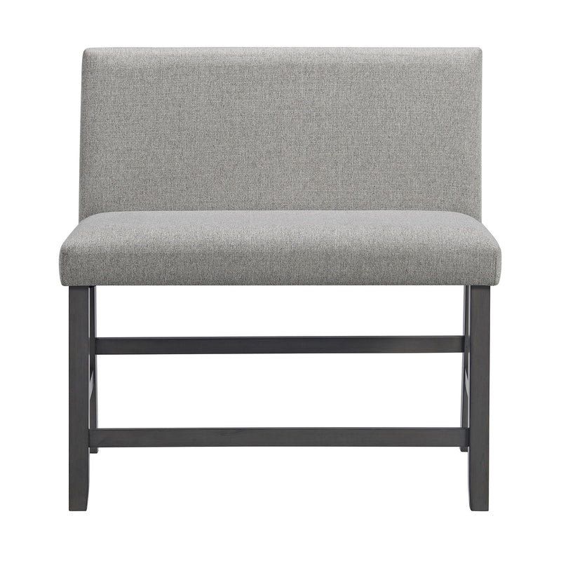 Seneca - Counter 3 Piece Corner Bench Gray Fabric - Gray