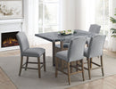 Grayson - Counter Dining Set - Distressed Wood Base