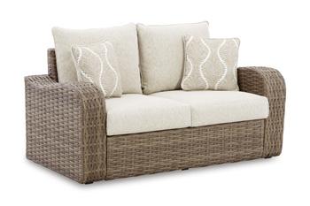 Sandy Bloom Outdoor Loveseat with Cushion