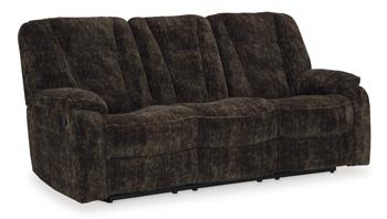 Soundwave Reclining Sofa with Drop Down Table